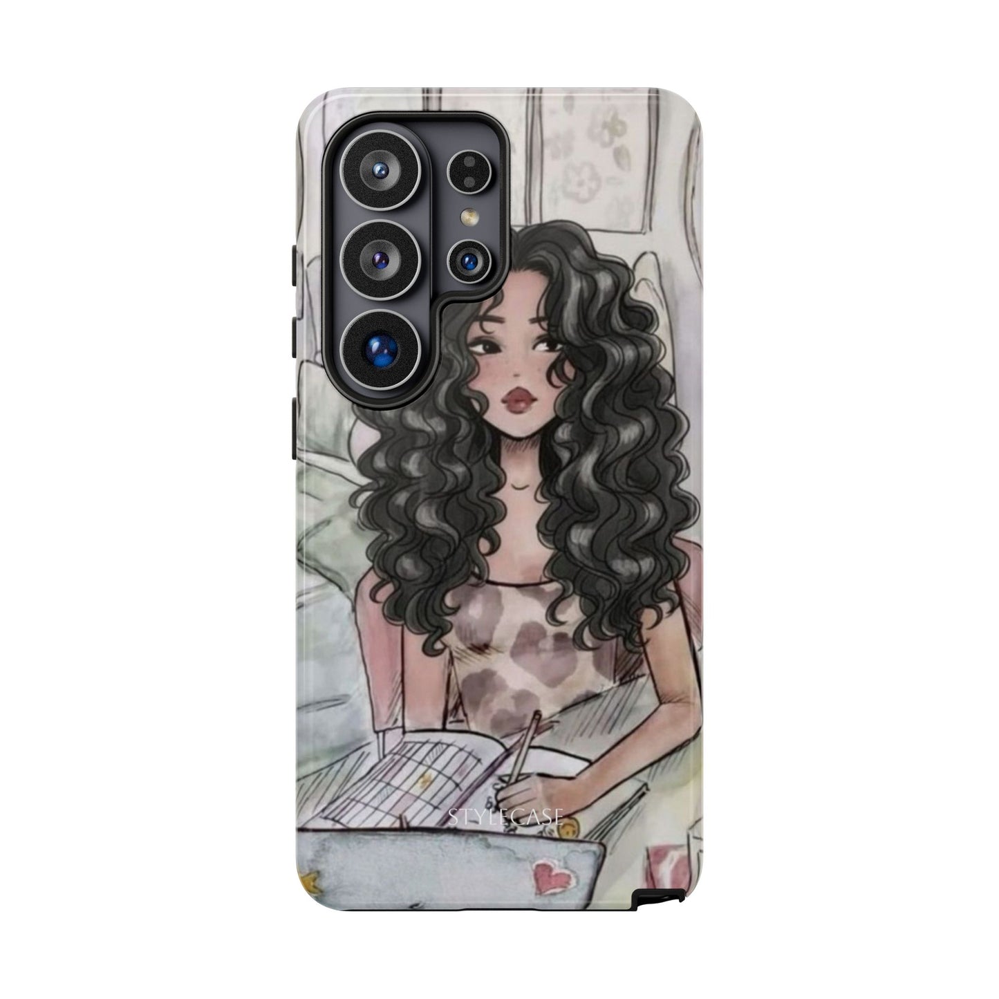 Curly Girl Cozy Phone Case — Samsung And Iphone Tough Case