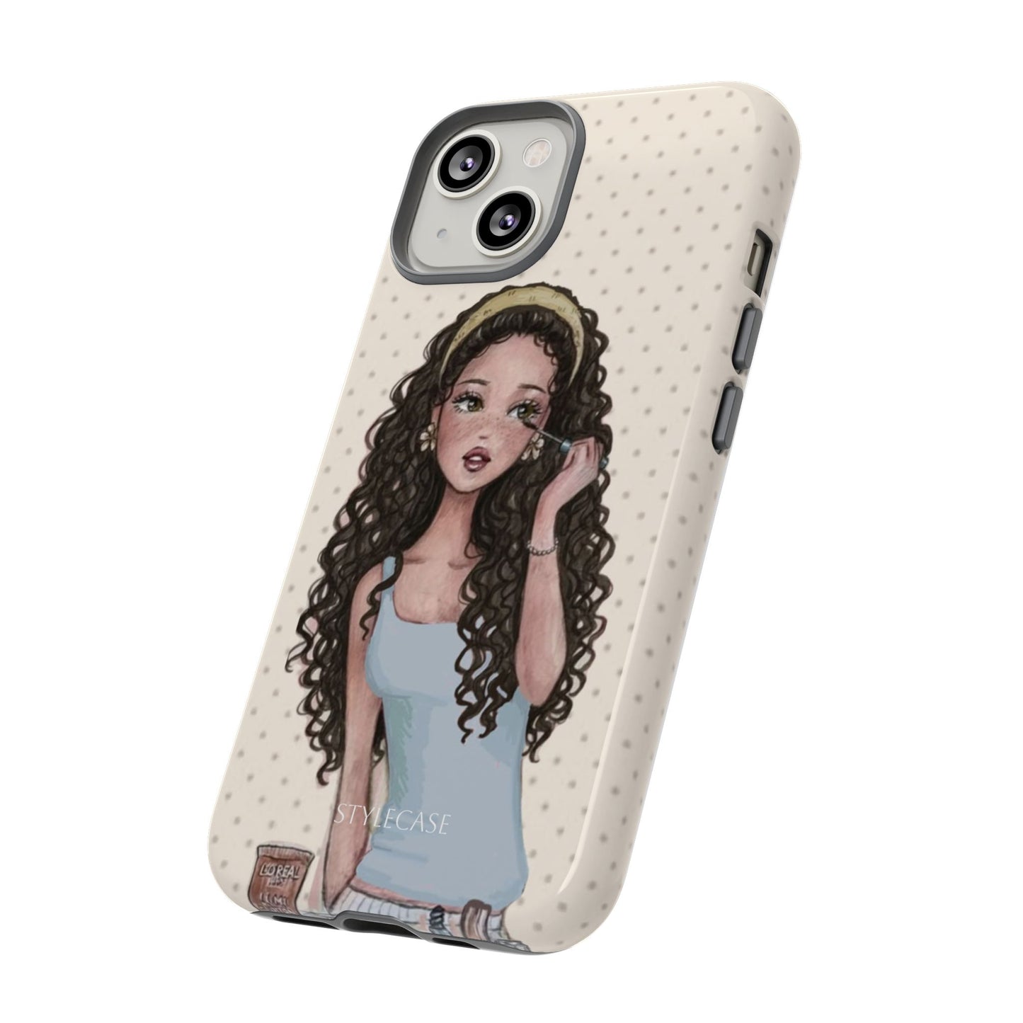 Cute Curly Girl Phone Case — Protective Samsung & Iphone Cover