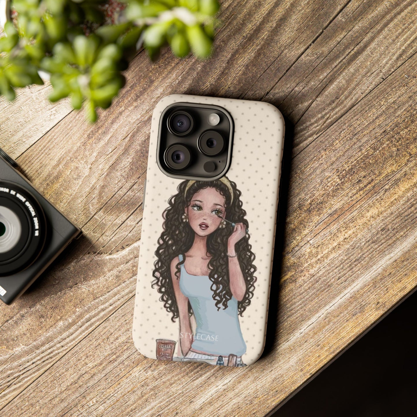 Cute Curly Girl Phone Case — Protective Samsung & Iphone Cover