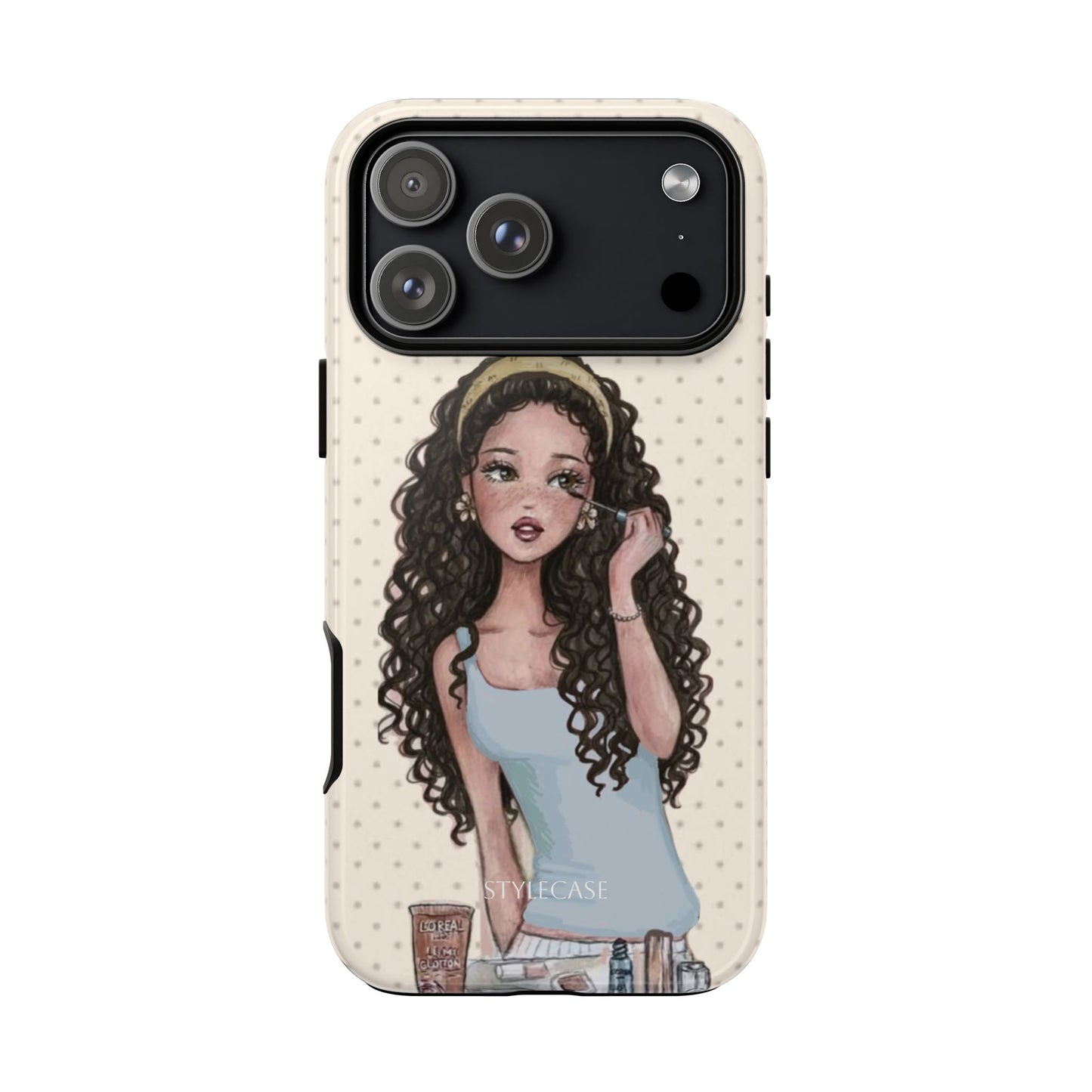 Cute Curly Girl Phone Case — Protective Samsung & Iphone Cover