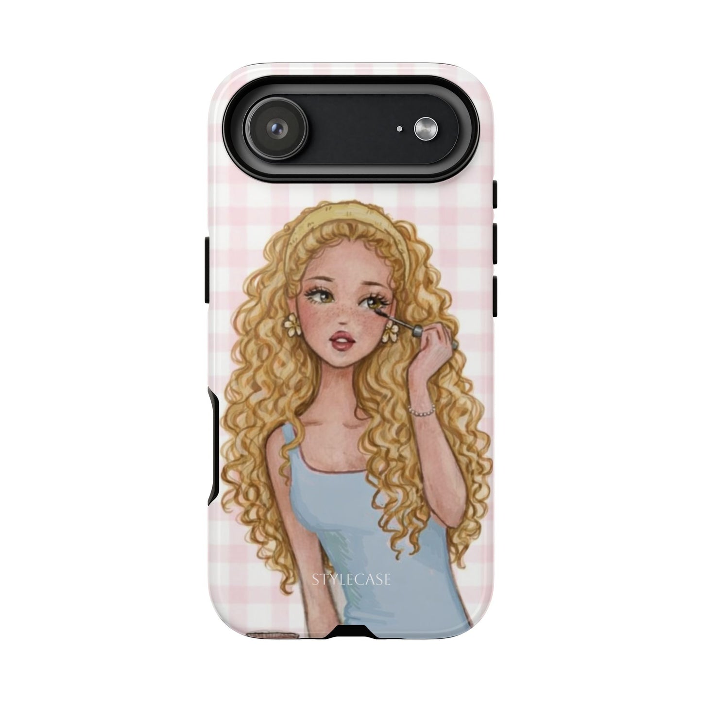 Cute Curly Girl Phone Case – Protective Samsung And Iphone Cover