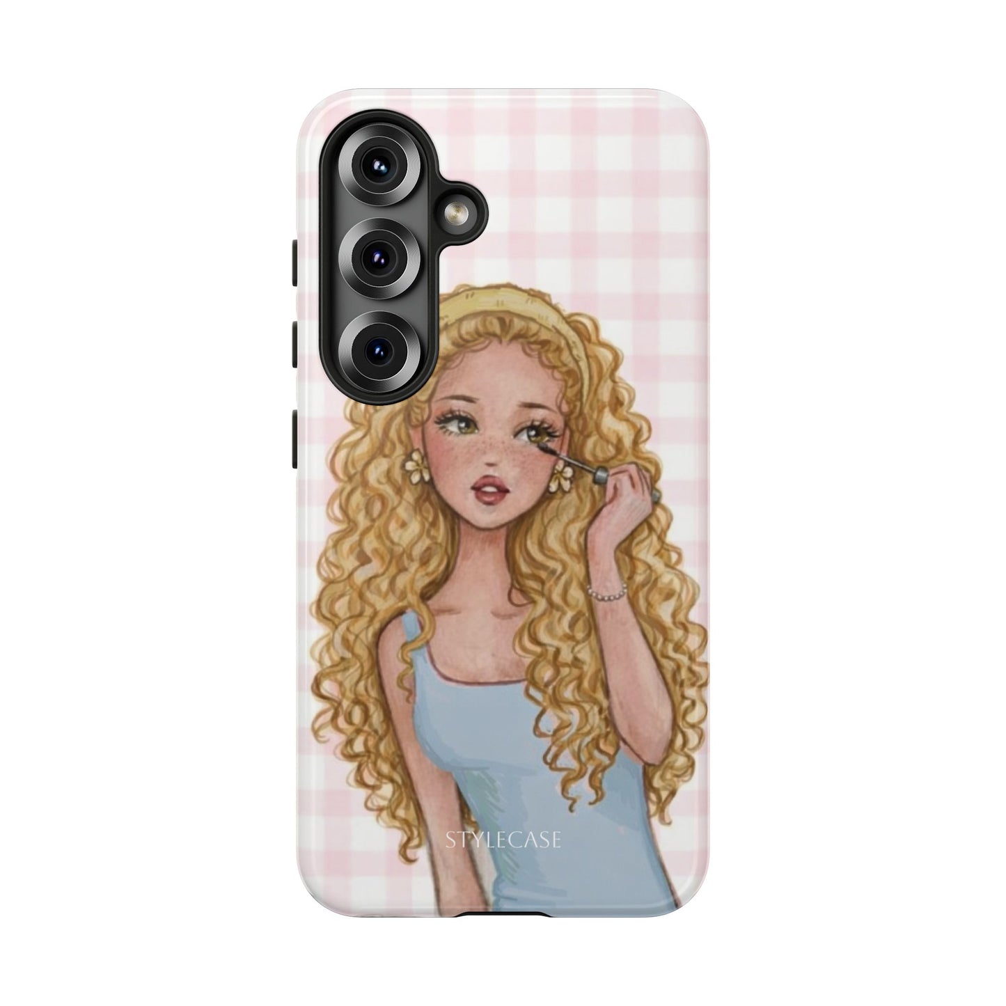 Cute Curly Girl Phone Case – Protective Samsung And Iphone Cover