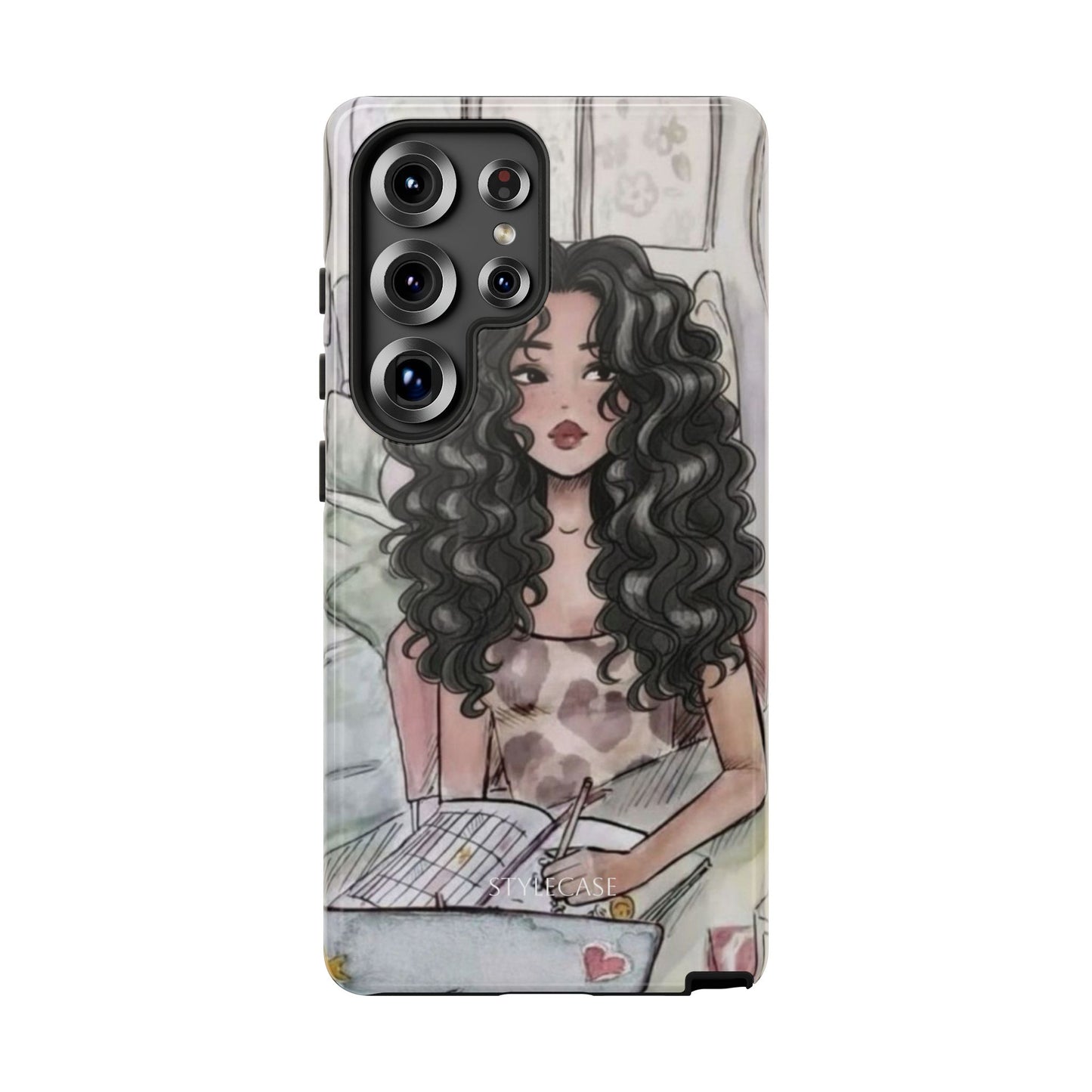 Curly Girl Cozy Phone Case — Samsung And Iphone Tough Case