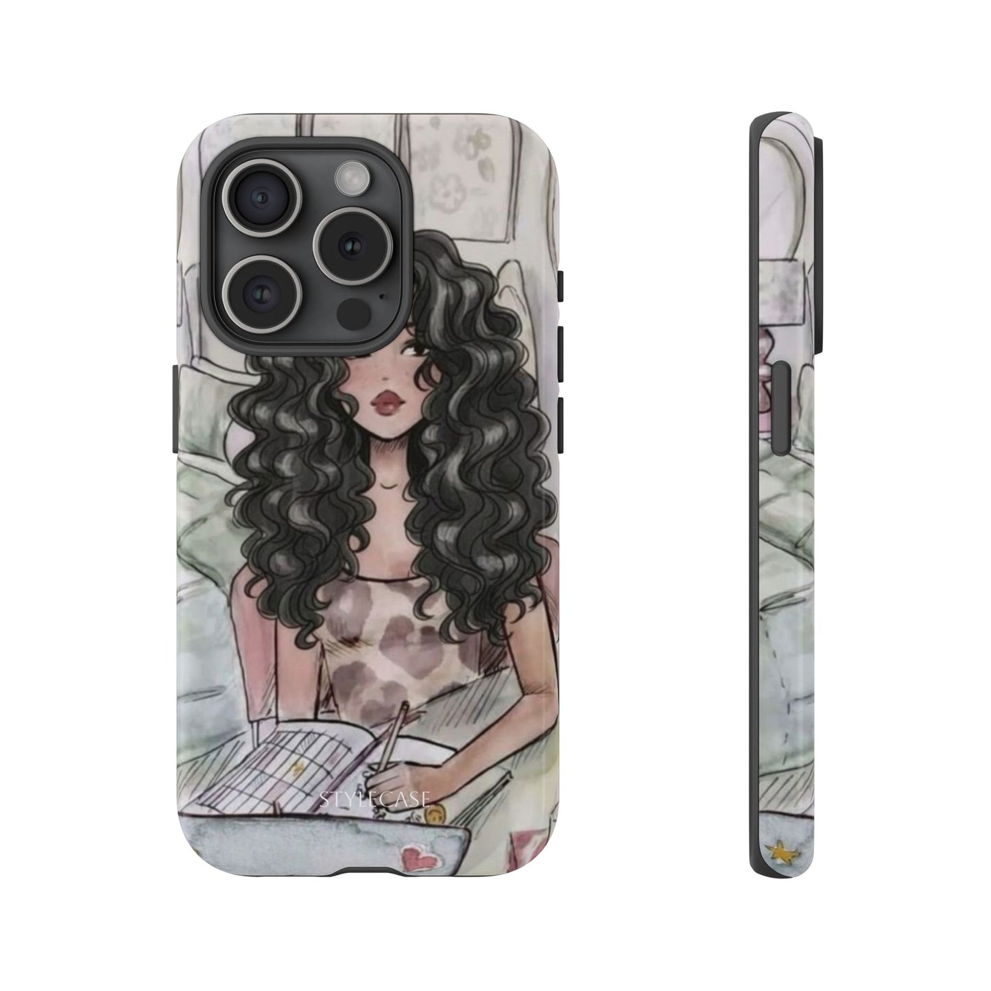 Curly Girl Cozy Phone Case — Samsung And Iphone Tough Case