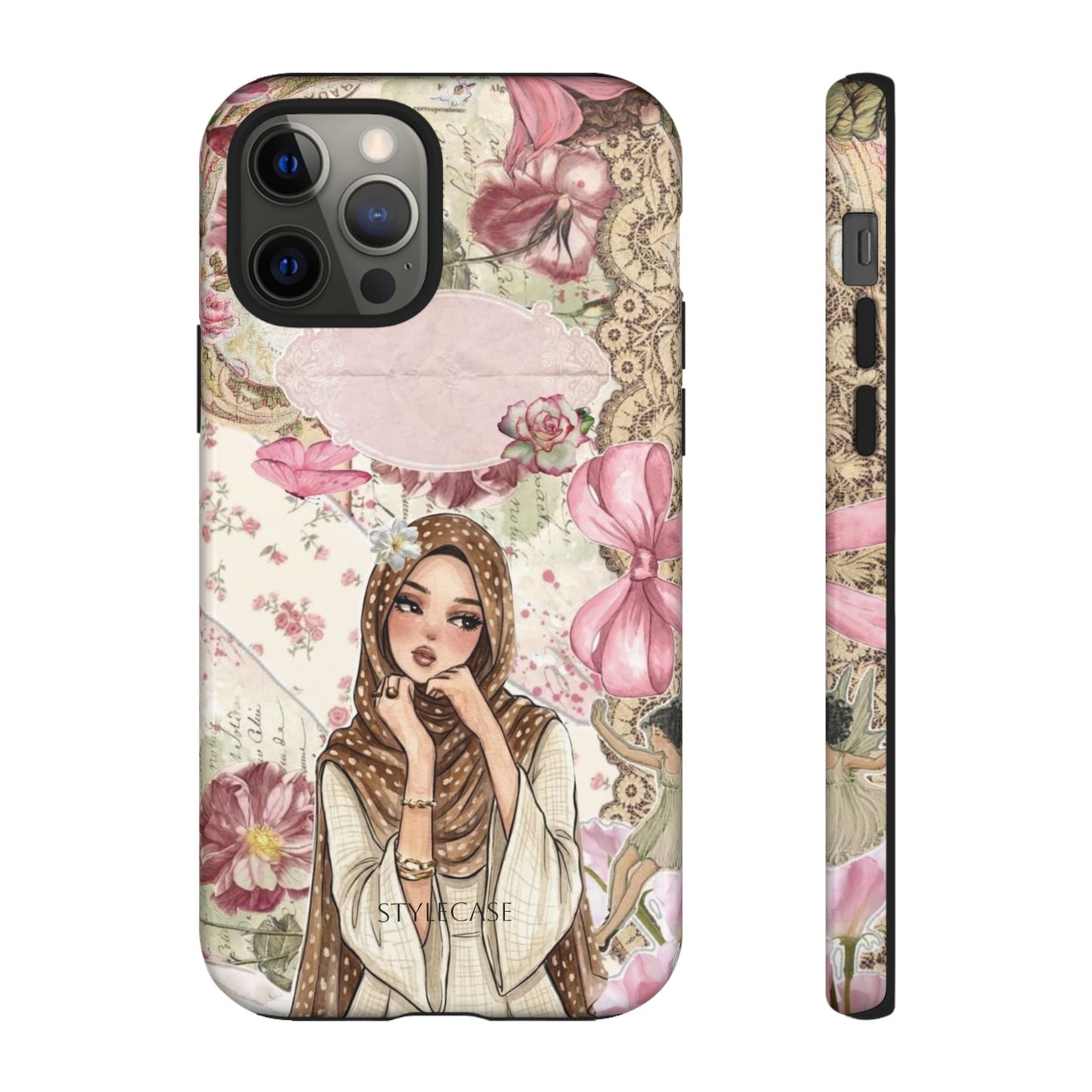 Hijab Girl Phone Case — Pink Vintage Samsung And Iphone Tough Case