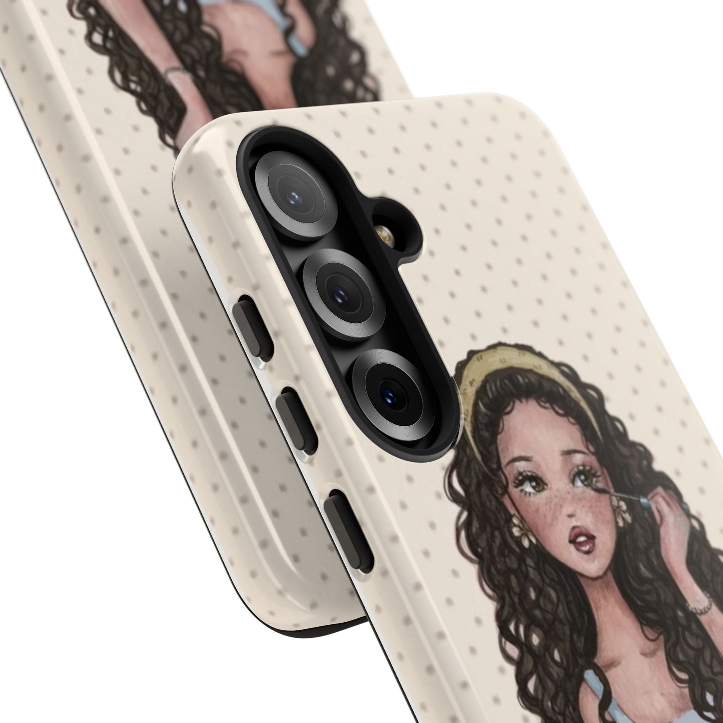 Cute Curly Girl Phone Case — Protective Samsung & Iphone Cover
