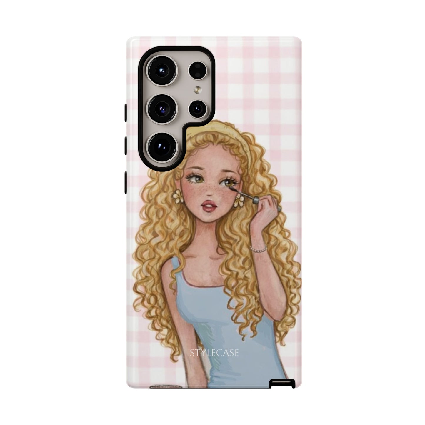 Cute Curly Girl Phone Case – Protective Samsung And Iphone Cover