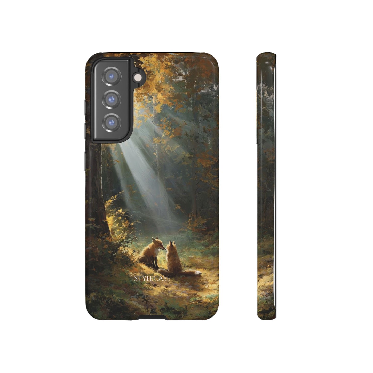 Foxes Sunbeam Forest Phone Case — Premium Protective Cover