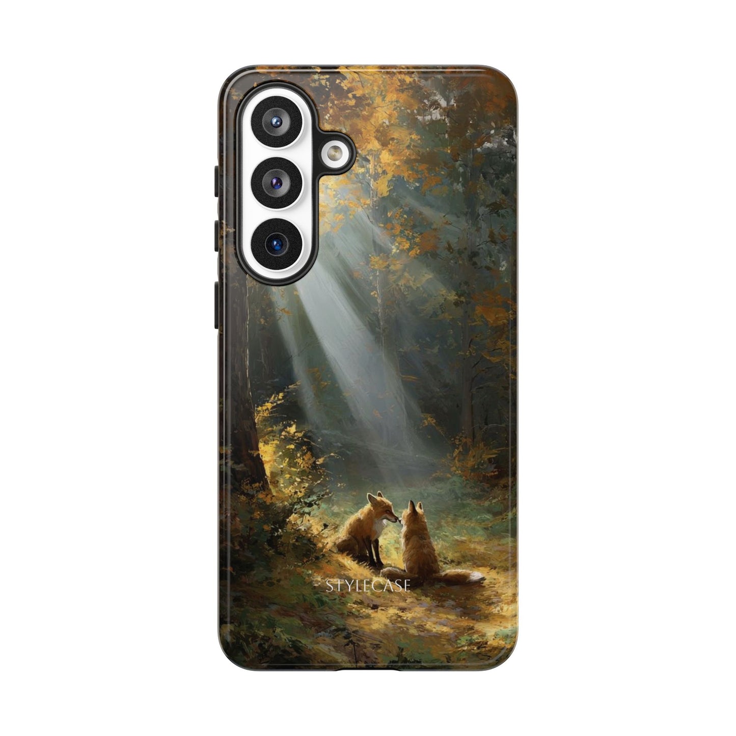 Foxes Sunbeam Forest Phone Case — Premium Protective Cover