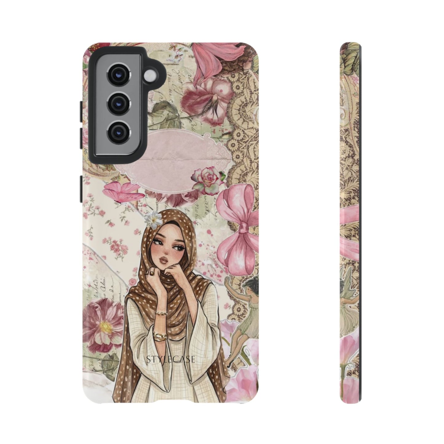 Hijab Girl Phone Case — Pink Vintage Samsung And Iphone Tough Case
