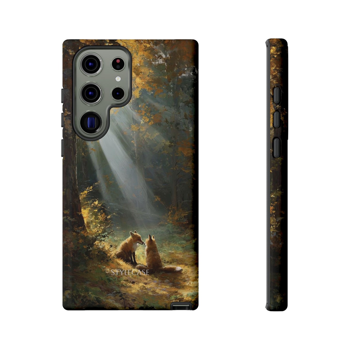 Foxes Sunbeam Forest Phone Case — Premium Protective Cover