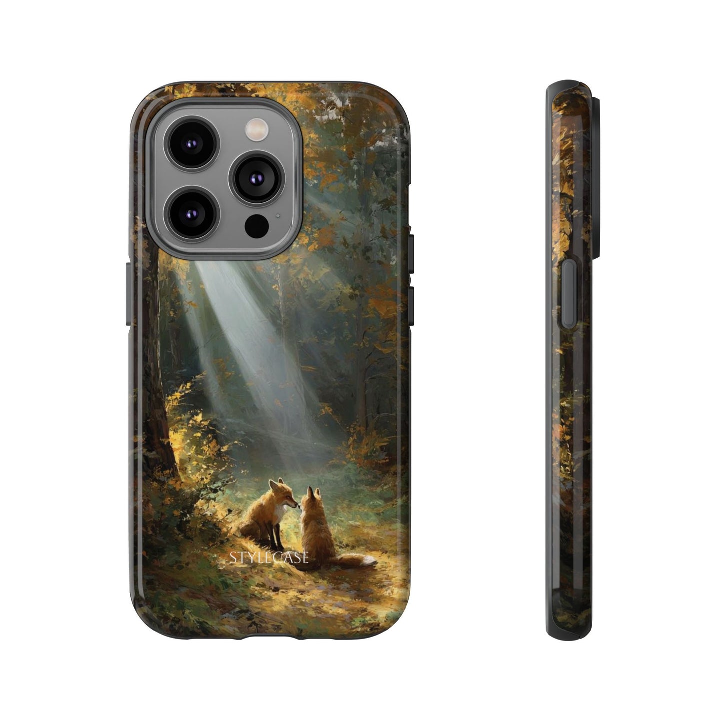 Foxes Sunbeam Forest Phone Case — Premium Protective Cover
