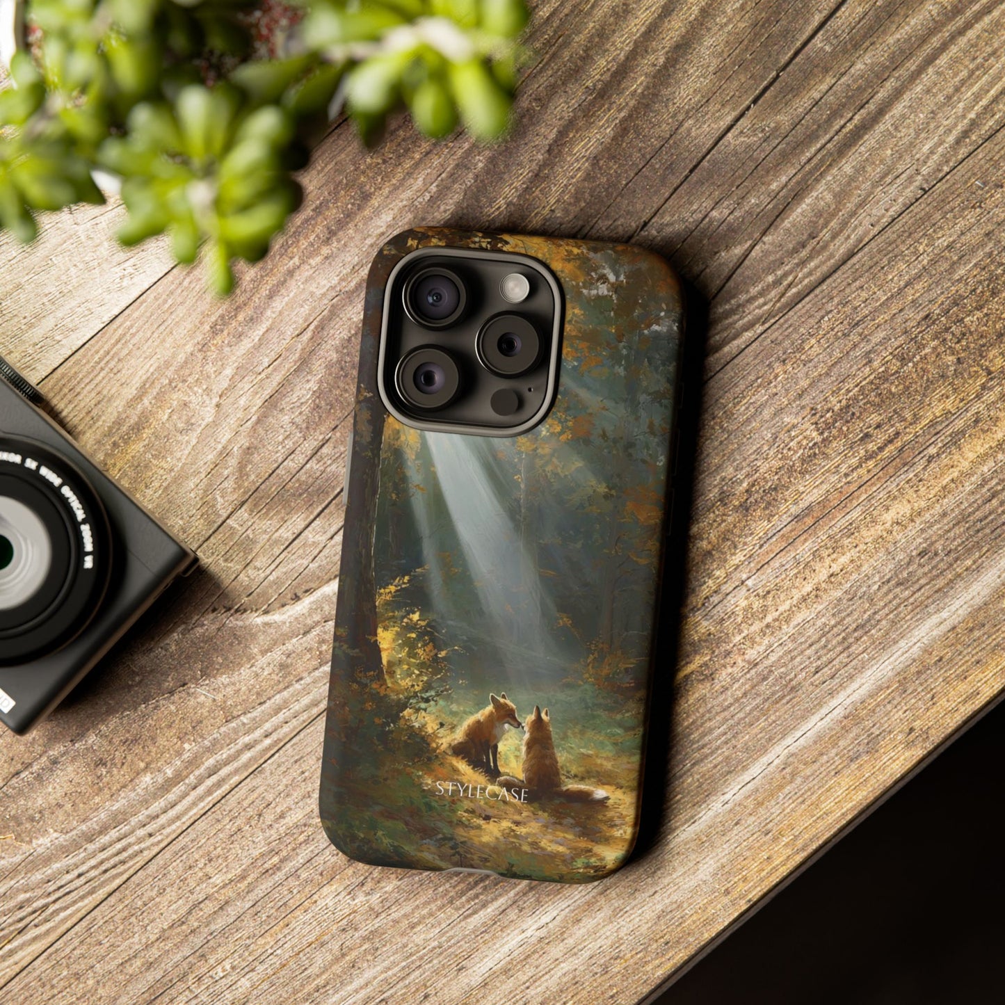 Foxes Sunbeam Forest Phone Case — Premium Protective Cover
