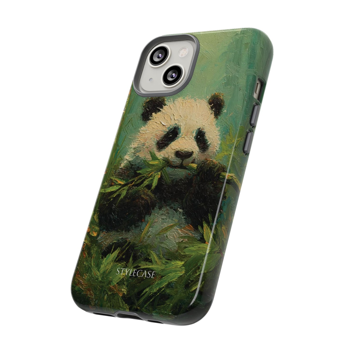 Panda Bamboo Phone Case – Cute Vintage-Style Protective Phone Cover