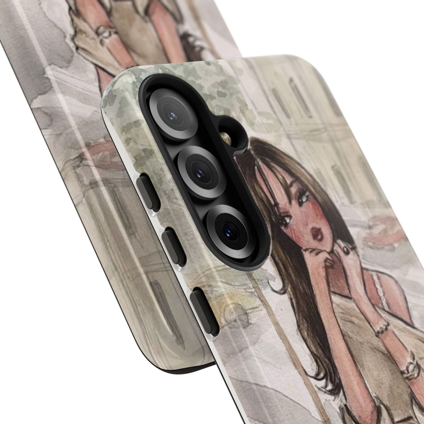 Chic Girl Café Phone Case — Cute Samsung & Iphone Cover