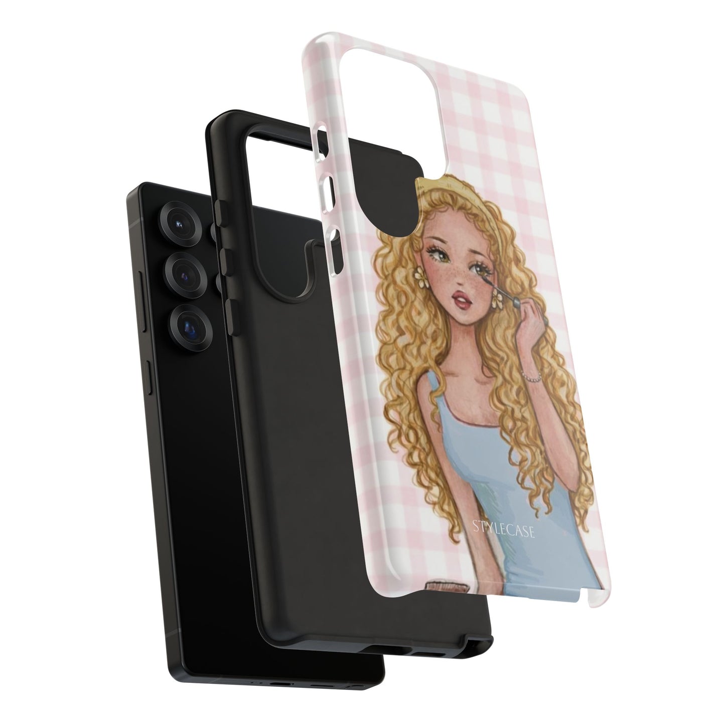 Cute Curly Girl Phone Case – Protective Samsung And Iphone Cover