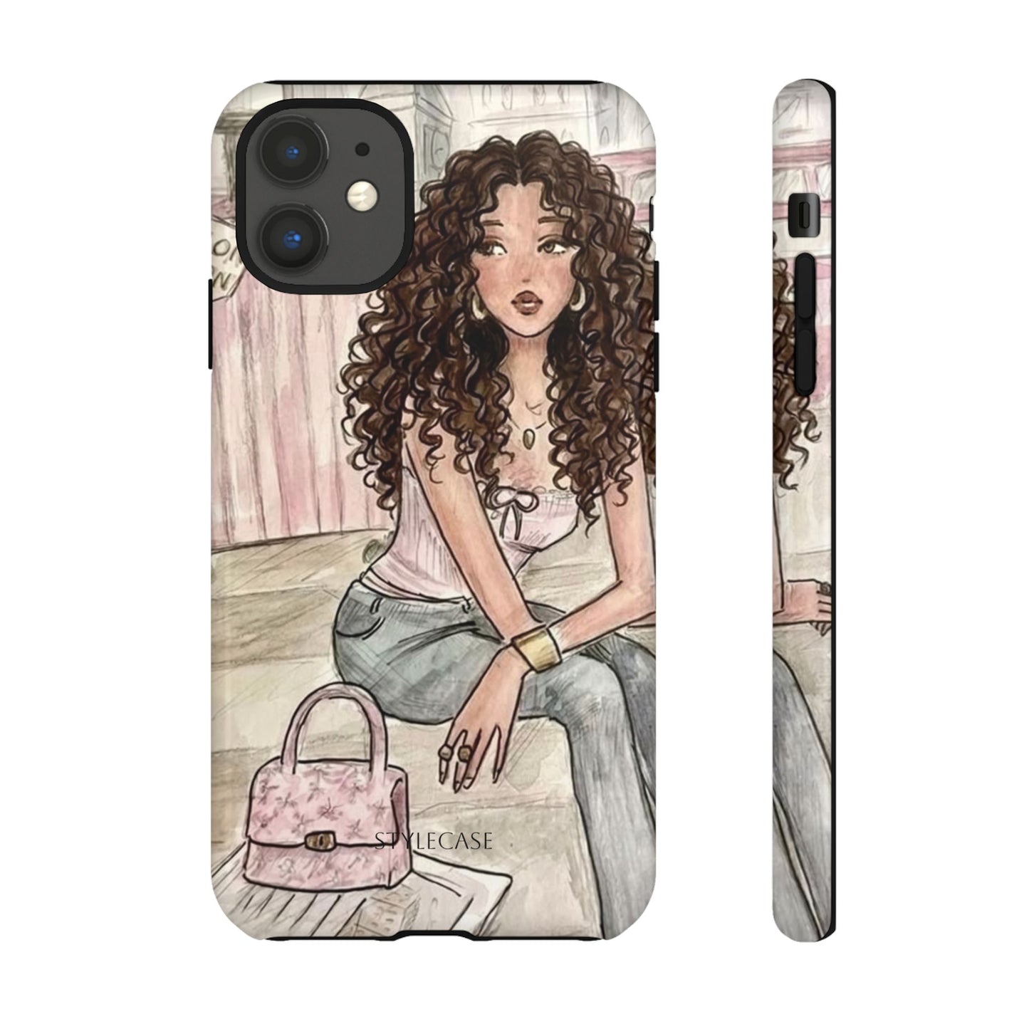 Curly Girl Chic Phone Case – Fashion Samsung & Iphone Cover
