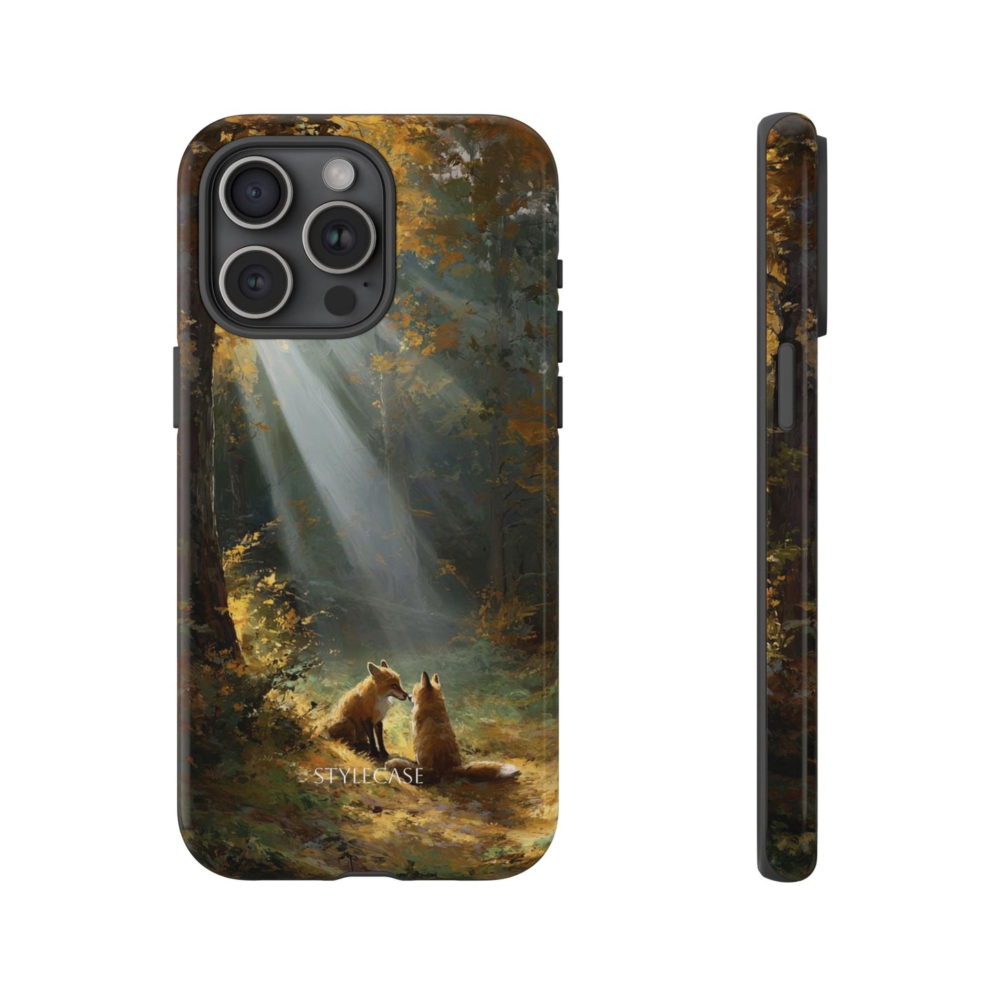 Foxes Sunbeam Forest Phone Case — Premium Protective Cover
