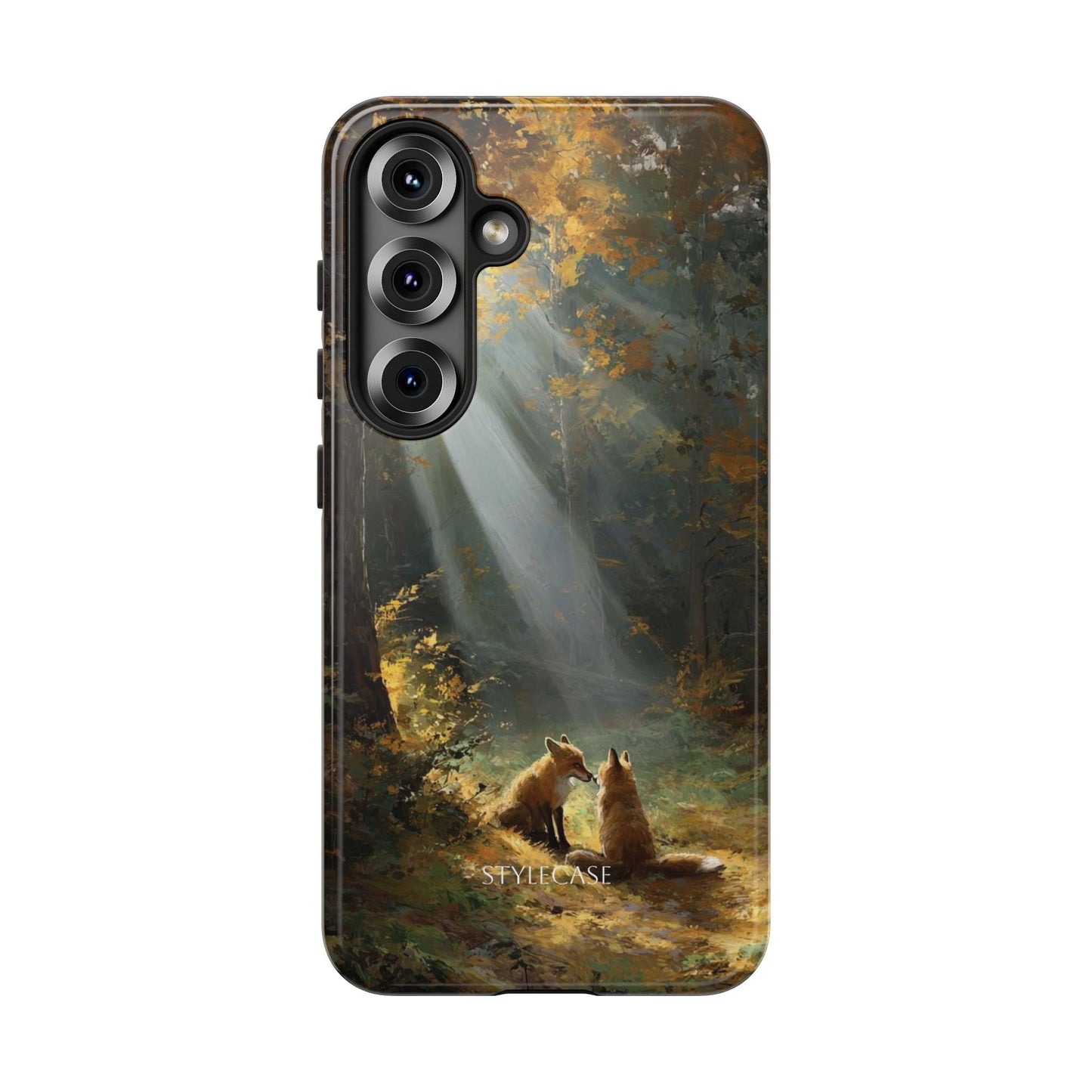 Foxes Sunbeam Forest Phone Case — Premium Protective Cover