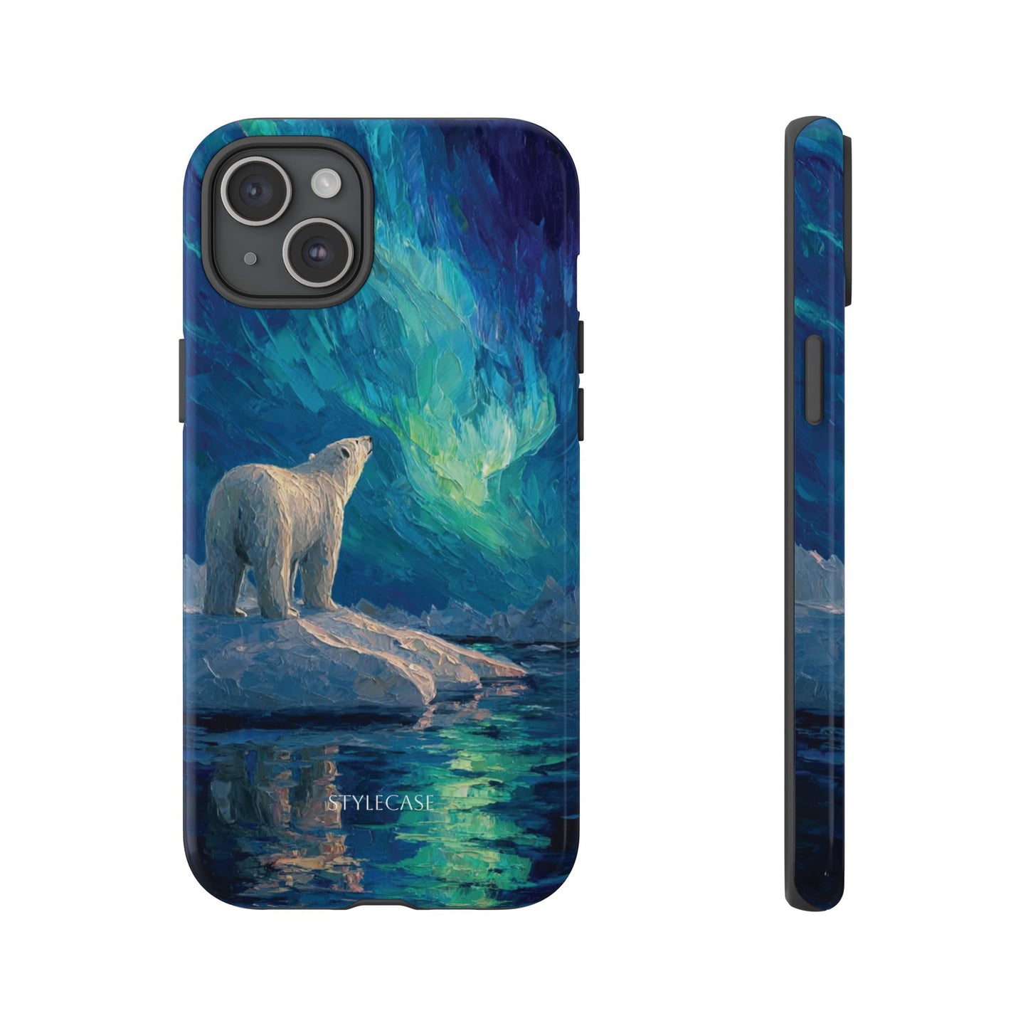 Aurora Night Phone Case — Polar Bear Protective iPhone And Samsung Cover