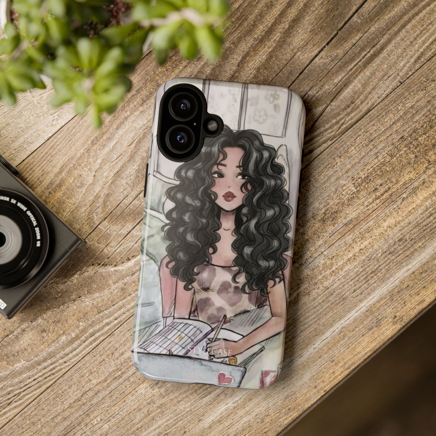 Curly Girl Cozy Phone Case — Samsung And Iphone Tough Case