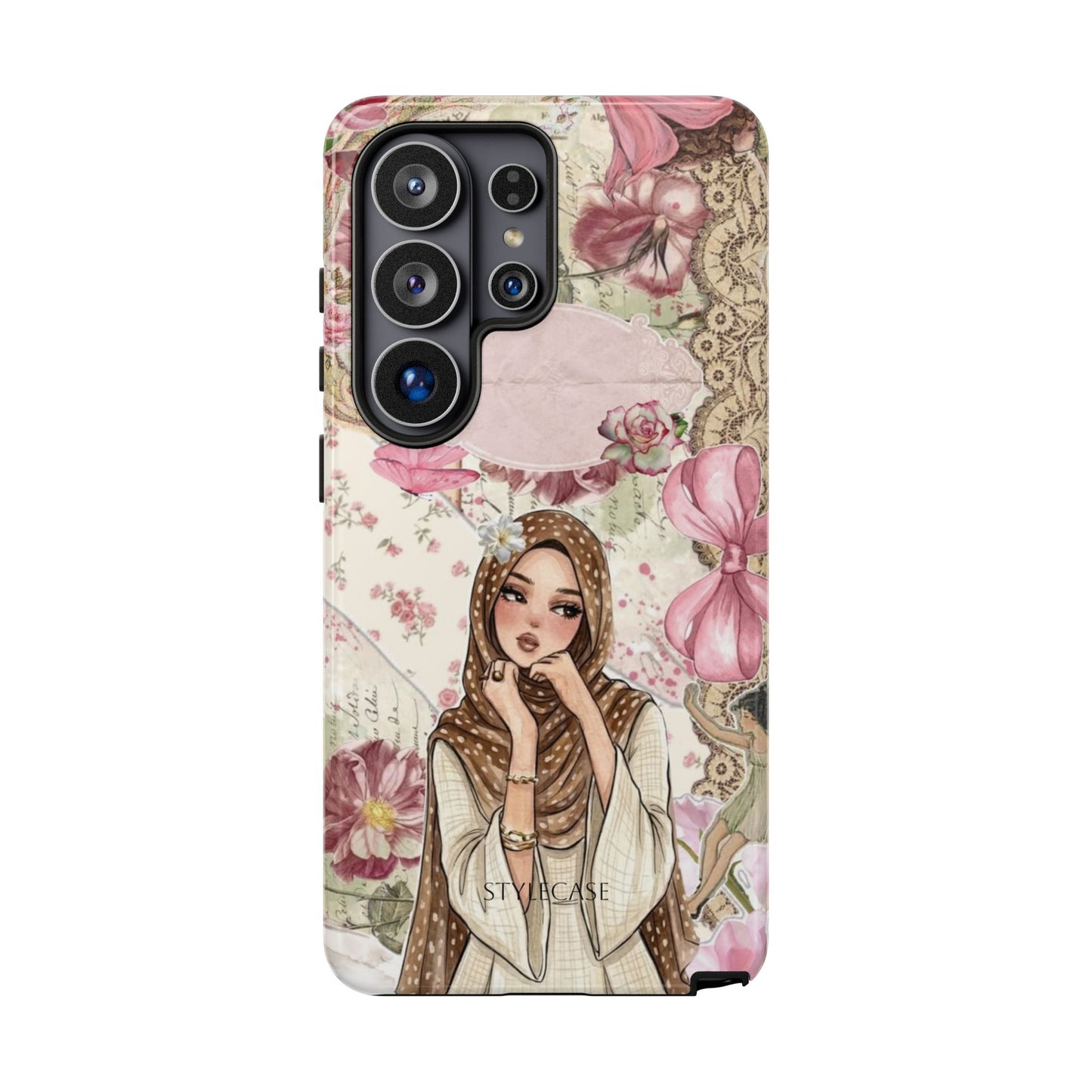 Hijab Girl Phone Case — Pink Vintage Samsung And Iphone Tough Case
