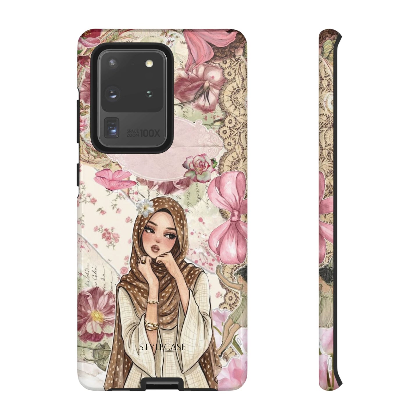 Hijab Girl Phone Case — Pink Vintage Samsung And Iphone Tough Case