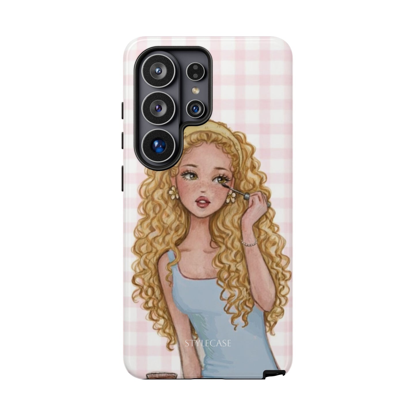 Cute Curly Girl Phone Case – Protective Samsung And Iphone Cover