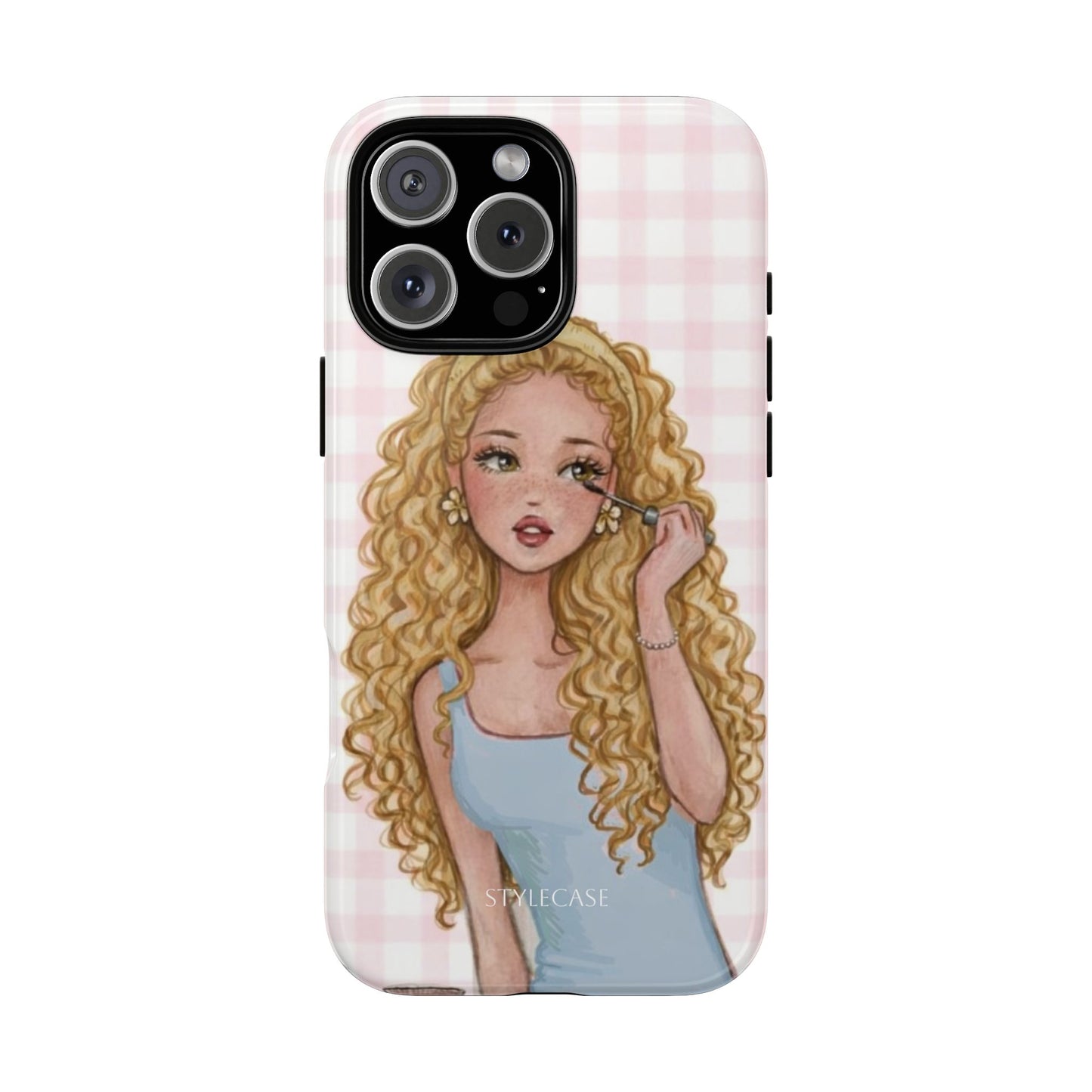 Cute Curly Girl Phone Case – Protective Samsung And Iphone Cover