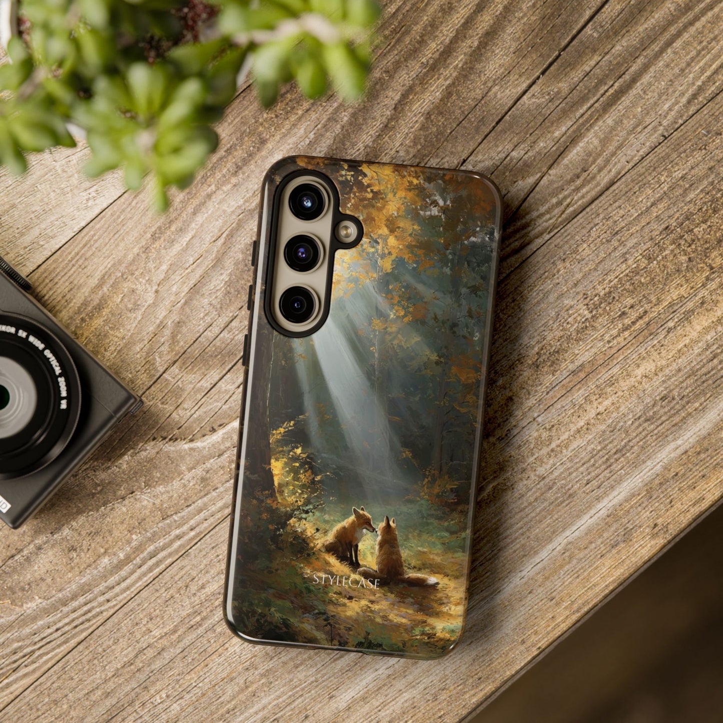 Foxes Sunbeam Forest Phone Case — Premium Protective Cover