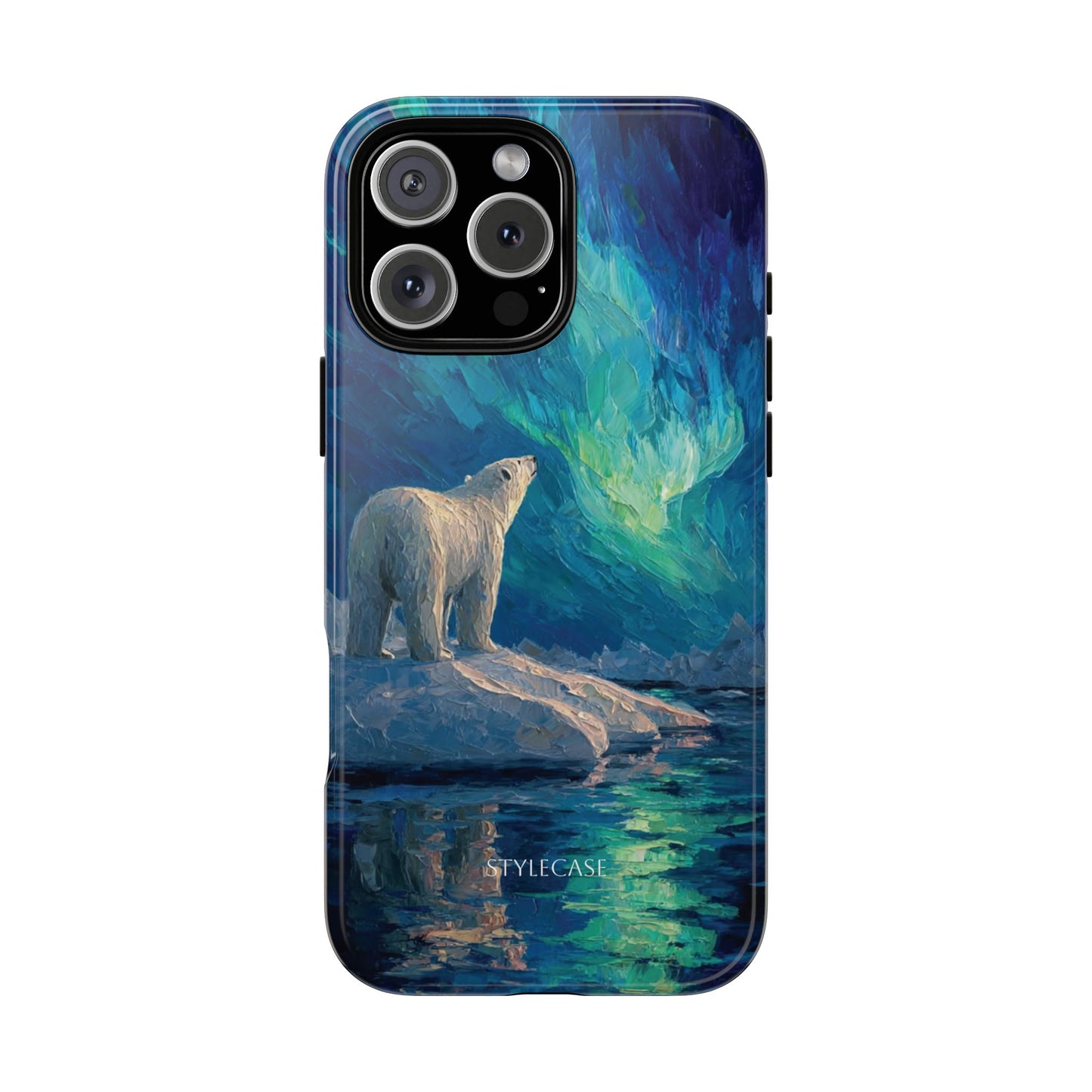 Aurora Night Phone Case — Polar Bear Protective iPhone And Samsung Cover