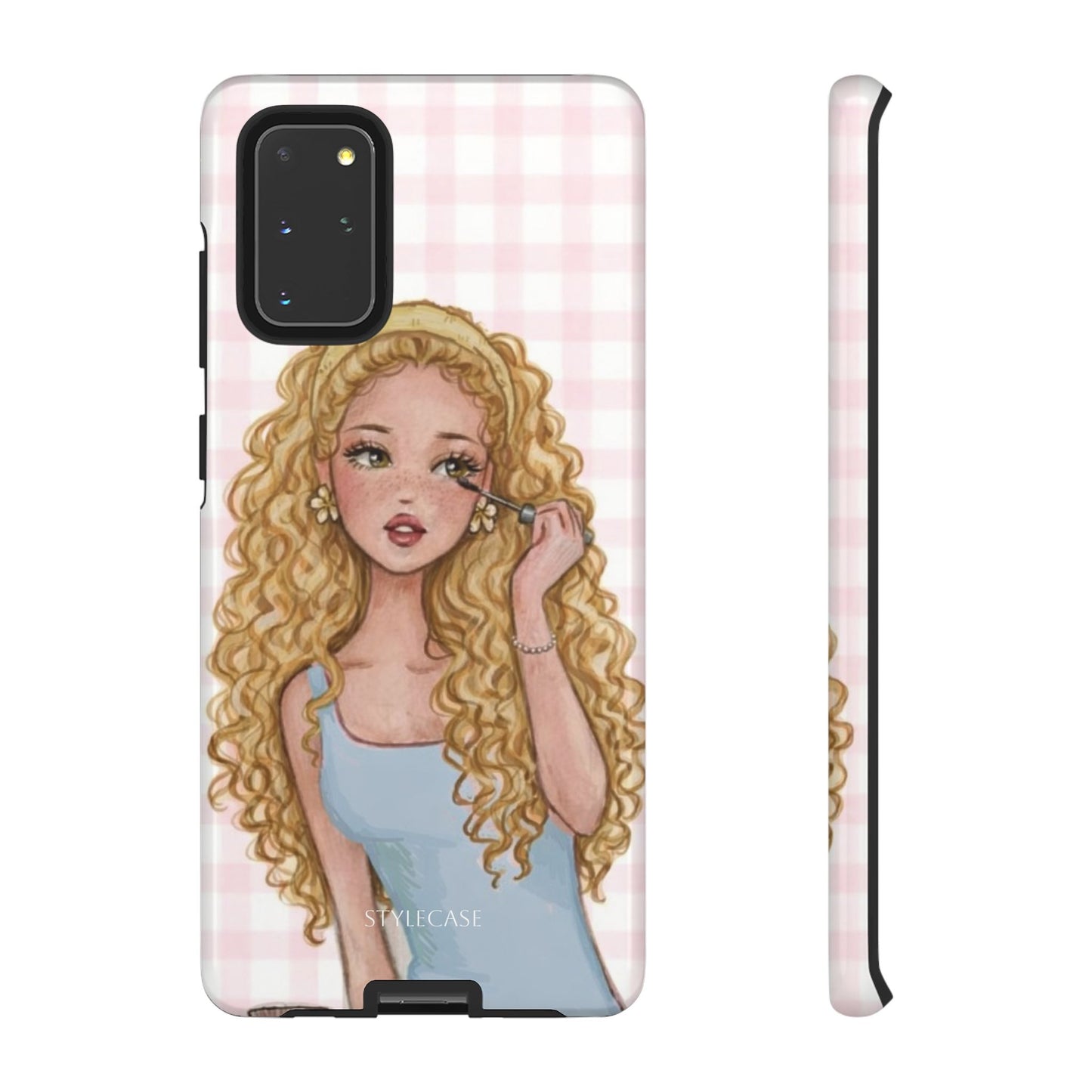 Cute Curly Girl Phone Case – Protective Samsung And Iphone Cover
