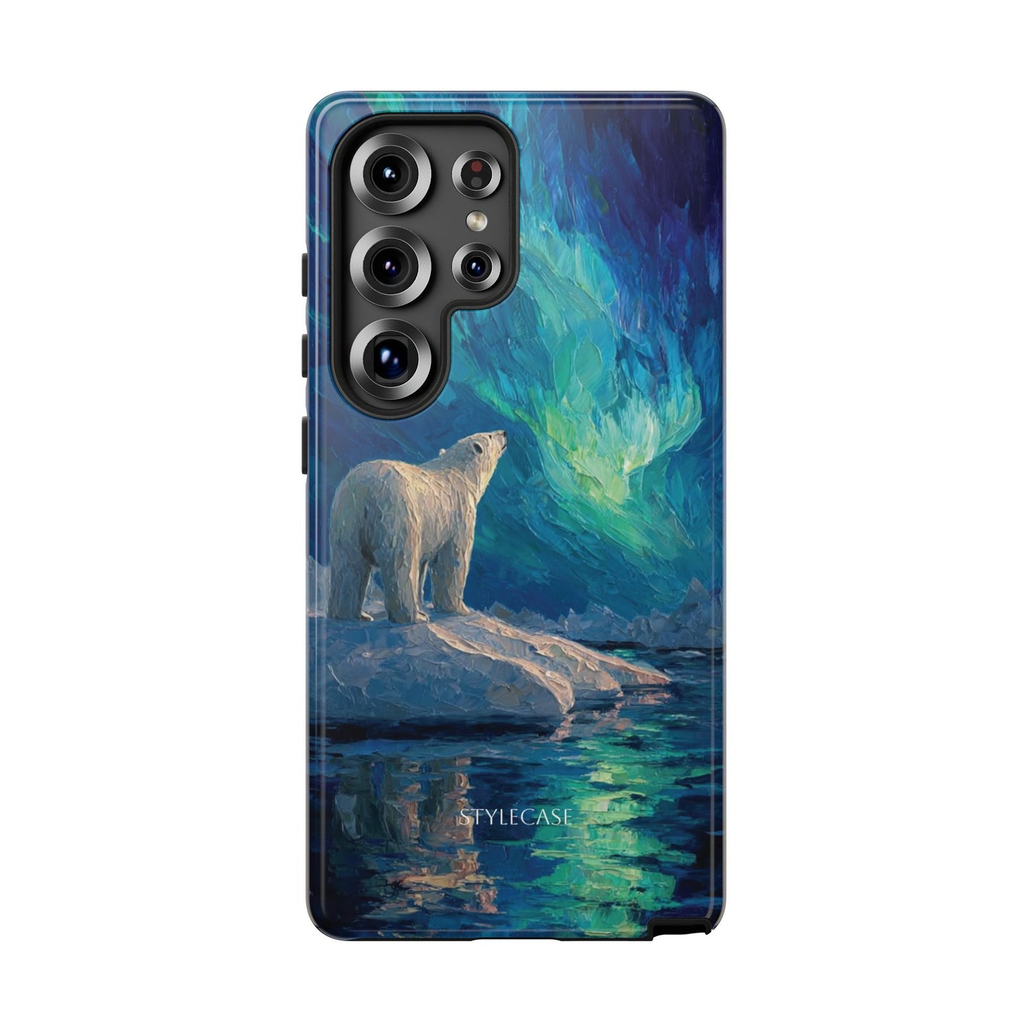 Aurora Night Phone Case — Polar Bear Protective iPhone And Samsung Cover