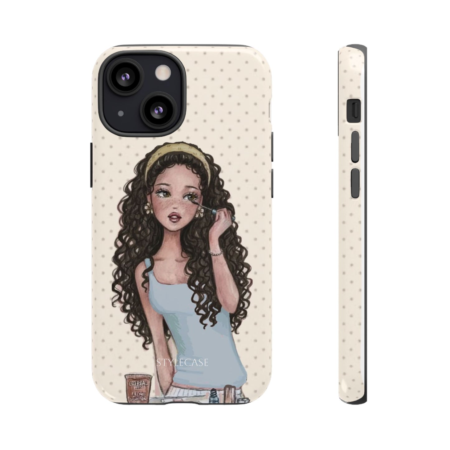 Cute Curly Girl Phone Case — Protective Samsung & Iphone Cover