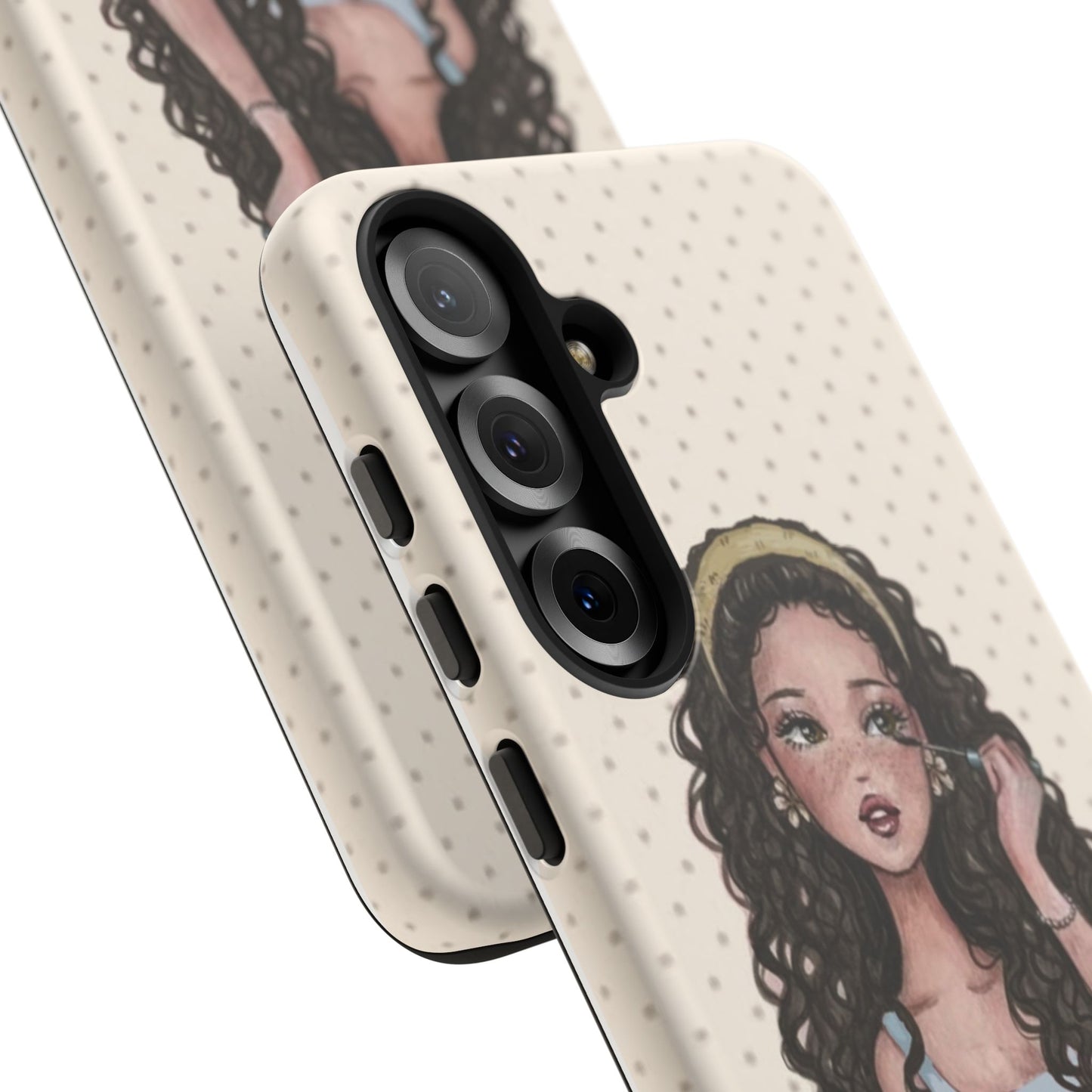 Cute Curly Girl Phone Case — Protective Samsung & Iphone Cover