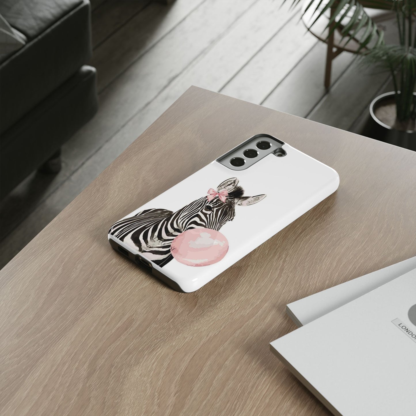 Zebra Bubblegum Phone Case — Cute Animal Samsung and Iphone Cover